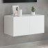 Mueble de TV de pared con luces LED blanco 60x35x31