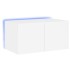 Mueble de TV de pared con luces LED blanco 60x35x31