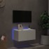 Mueble de TV de pared con luces LED blanco 60x35x31