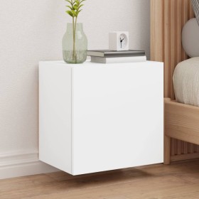 Muebles TV de pared 2 uds madera ingeniería blanco