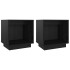 Mesitas de noche 2 uds madera maciza de pino negro 40x30x40