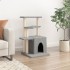 Rascador para gatos con postes de sisal gris claro 83,5