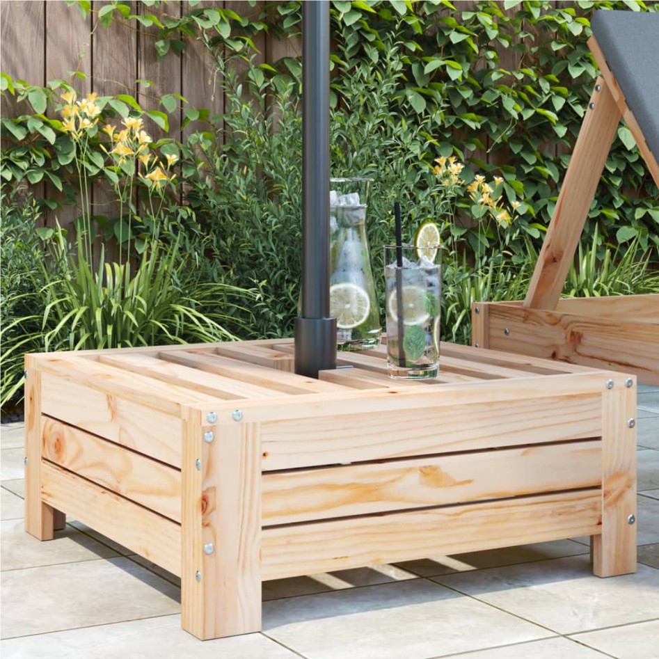 Cubierta para base de sombrilla madera maciza de