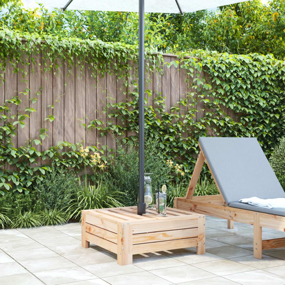 Cubierta para base de sombrilla madera maciza de