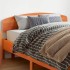 Cabecero de cama madera maciza de pino marrón cera 150