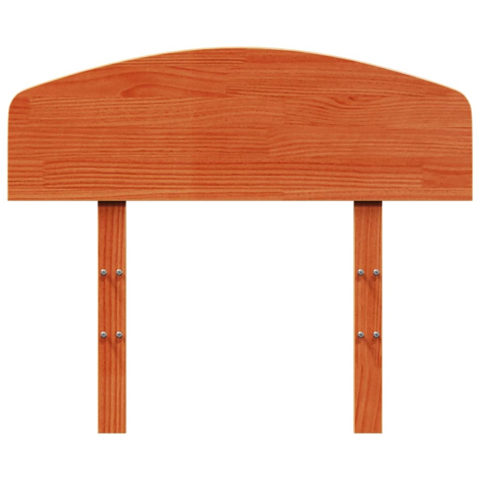 Cabecero de cama madera maciza de pino marrón cera 100