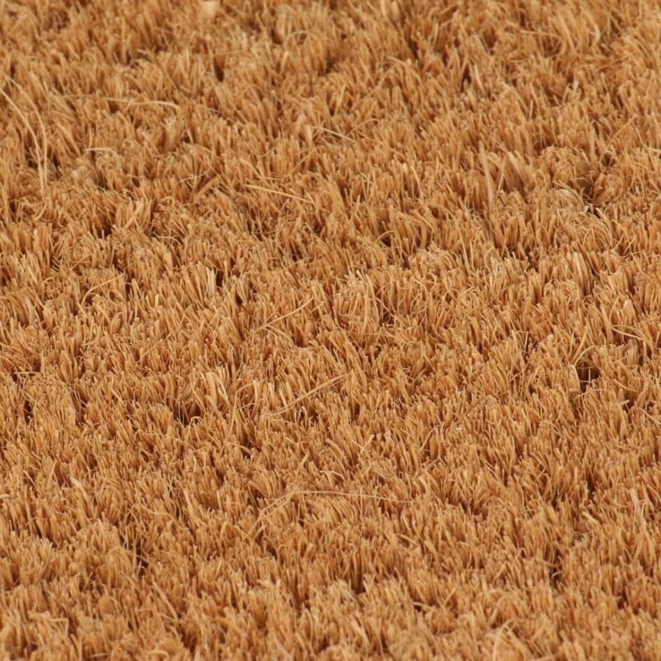 Felpudo semicircular de fibra de coco natural 60x90