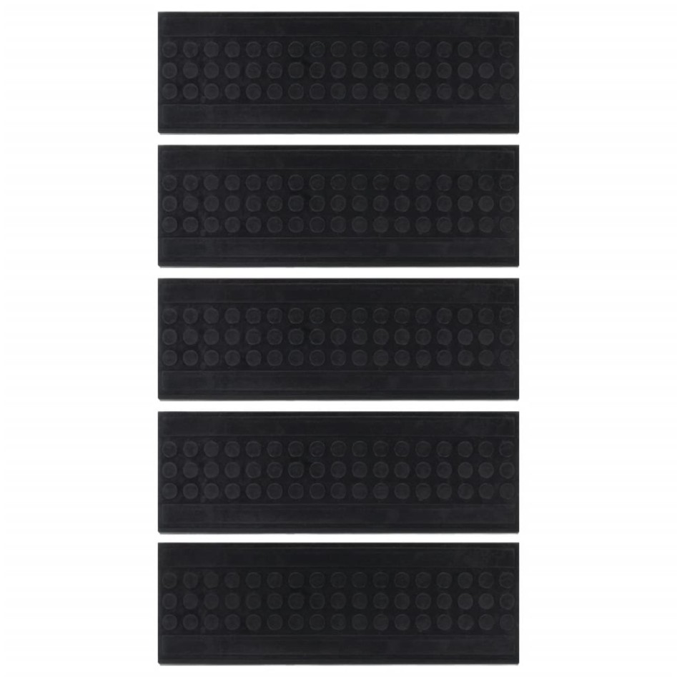 Alfombrillas de escalera de goma 5 uds 25x75