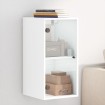 Mueble de pared con puertas de vidrio blanco 35x37x68,5 cm
