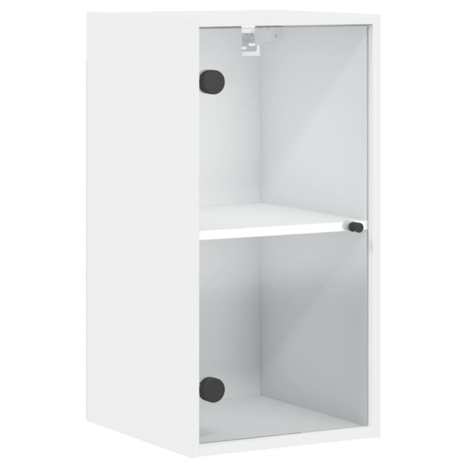 Mueble de pared con puertas de vidrio blanco 35x37x68,5