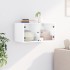 Mueble de pared con puertas de vidrio blanco 68,5x37x35