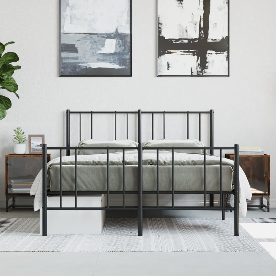 Mesitas noche puertas de vidrio 2 uds roble ahumado 35x37x50