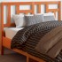 Cabecero de cama madera maciza de pino marrón cera 135