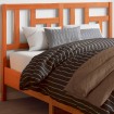 Cabecero de cama madera maciza de pino marrón cera 135 cm
