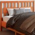 Cabecero de cama madera maciza de pino marrón cera 135