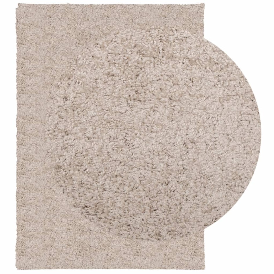 Alfombra peluda de pelo largo moderna PAMPLONA beige 120x170