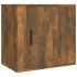 Mesita de noche de pared color roble ahumado 50x30x47