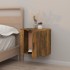 Mesita de noche de pared color roble ahumado 50x30x47
