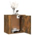 Mesita de noche de pared color roble ahumado 50x30x47