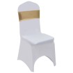 Lazo de silla elástico 25 uds con broche de diamante dorado