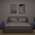 Muebles TV de pared luces LED 2 uds roble marrón 30x28,5x30