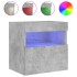 Mueble de TV de pared con luces LED gris hormigón 40x30x40