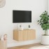 Mueble de TV de pared con luces LED roble Sonoma 60x35x31