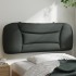 Cabecero de cama acolchado tela gris oscuro 100