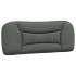 Cabecero de cama acolchado tela gris oscuro 100