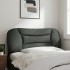 Cabecero de cama acolchado tela gris oscuro 100