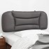 Cabecero de cama acolchado cuero sintético gris 100