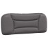 Cabecero de cama acolchado cuero sintético gris 100