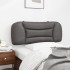 Cabecero de cama acolchado cuero sintético gris 100