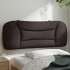 Cabecero de cama acolchado tela marrón oscuro 100