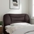 Cabecero de cama acolchado tela marrón oscuro 100