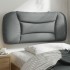 Cabecero de cama acolchado tela gris claro 80