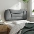 Cabecero de cama acolchado tela gris claro 80