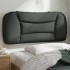 Cabecero de cama acolchado tela gris oscuro 90