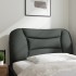 Cabecero de cama acolchado tela gris oscuro 90