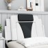 Cabecero de cama acolchado cuero sintético blanco y negro 80