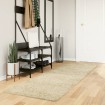 Alfombra de pelo largo moderna dorado 80x250 cm