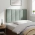 Cabecero de cama acolchado terciopelo gris claro 90