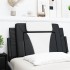 Cabecero de cama acolchado cuero sintético negro blanco 100