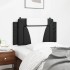 Cabecero de cama acolchado cuero sintético negro blanco 100