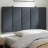 Cabecero de cama acolchado terciopelo gris oscuro 100