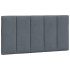 Cabecero de cama acolchado terciopelo gris oscuro 100