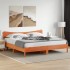 Cabecero de cama madera maciza de pino marrón cera 180