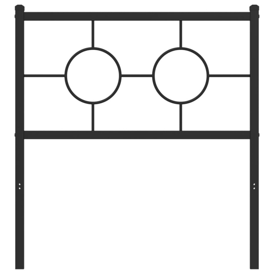 Cabecero de metal negro 80