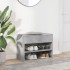 Banco zapatero madera contrachapada gris hormigón 60x30x45