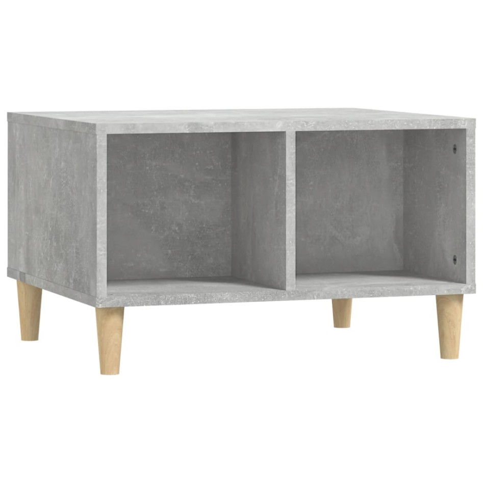 Mesa de centro madera contrachapada gris hormigón 60x50x36,5